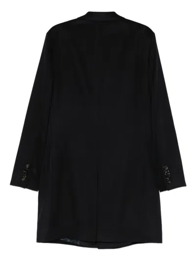 Hugo Boss Structured Blue Coat With Tailored Design In Blue