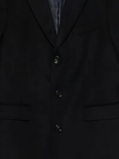 Hugo Boss Structured Blue Coat With Tailored Design In Blue