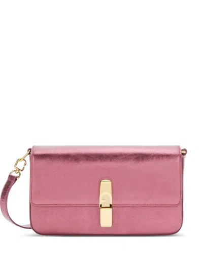 Furla Iride Flap Lock Satchel In Pink