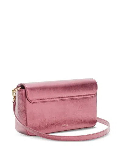 Furla Iride Flap Lock Satchel In Pink