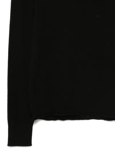 120% Lino Roll-neck Sweater In Black