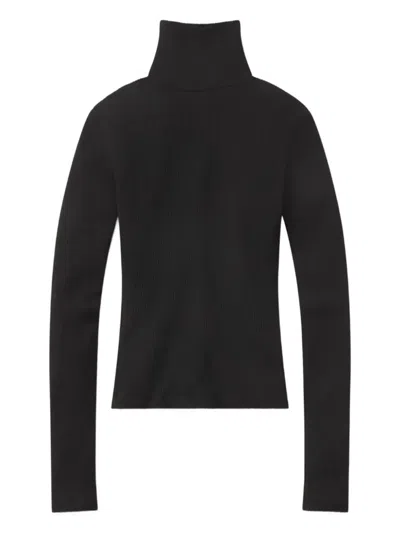 Citizen Of Humanity Ribbed Turtleneck Top In Black