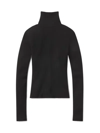 Citizen Of Humanity Ribbed Turtleneck Top In Black