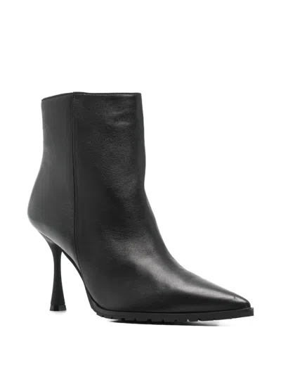 Fratelli Russo 90mm Pointed-toe Ankle Boots In Black