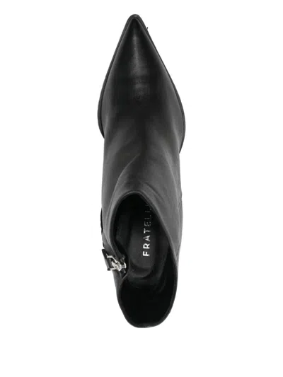 Fratelli Russo 90mm Pointed-toe Ankle Boots In Black