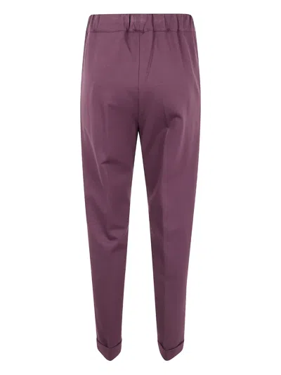 Liviana Conti Drawstring Cuffed Track Pants In Purple