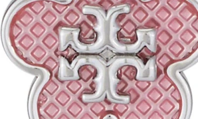 Tory Burch Kira Flower Stud Earrings In Metallic