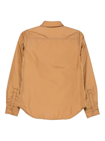 Aspesi Padded Snap-fastening Shirt In Brown