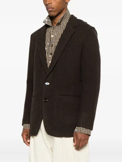 Undercover Button Single-breasted Blazer In Brown