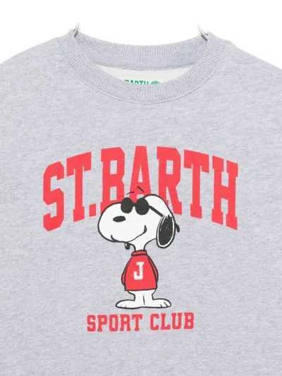 Mc2 Saint Barth X Peanuts Printed Sweatshirt In Gray