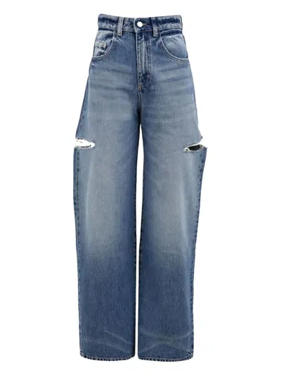 Icon Denim Poppy Tipped Trousers In Blue