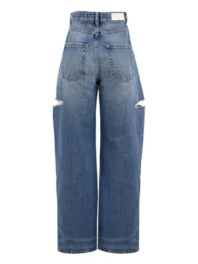 Icon Denim Poppy Tipped Trousers In Blue
