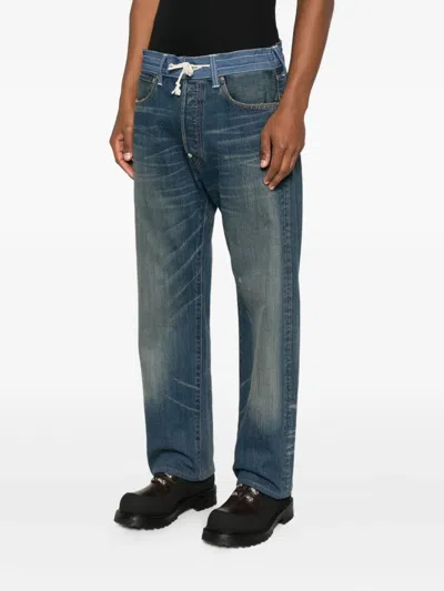 Junya Watanabe Belt-loop Jeans In Blue