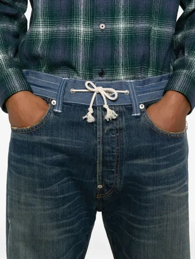 Junya Watanabe Belt-loop Jeans In Blue