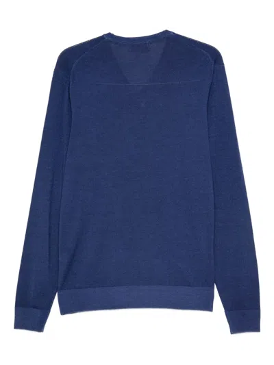 Ferrante V-neck Sweater In Blue