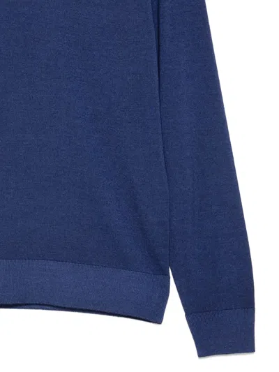 Ferrante V-neck Sweater In Blue