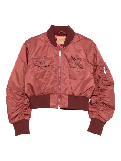 Jakke Lola Pocket Bomber Jacket In Burgundy