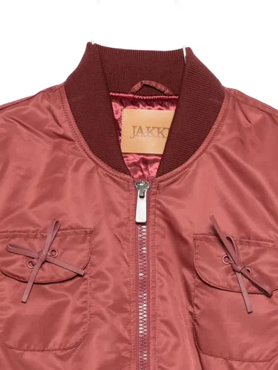 Jakke Lola Pocket Bomber Jacket In Burgundy