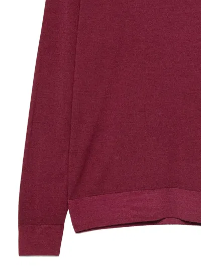 Ferrante Crew-neck Top In Burgundy