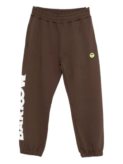 Barrow Logo-print Track Pants In Brown