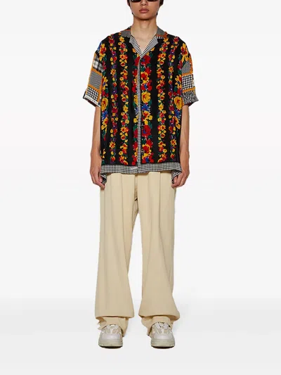 J. Logan Home Sennet Silk Short-sleeved Shirt In Black