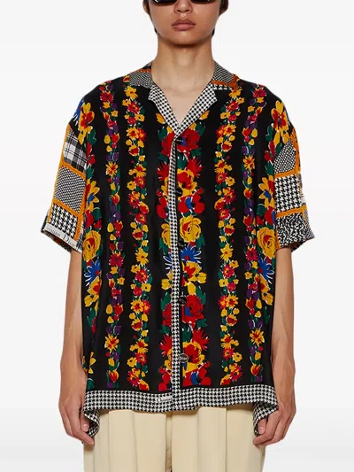 J. Logan Home Sennet Silk Short-sleeved Shirt In Black