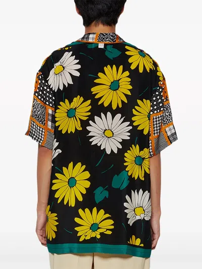 J. Logan Home Sennet Silk Short-sleeved Shirt In Black