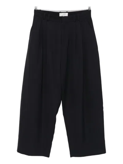 Studio Nicholson Double Pleat Volume Trousers In Black