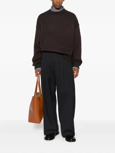 Studio Nicholson Double Pleat Volume Trousers In Black