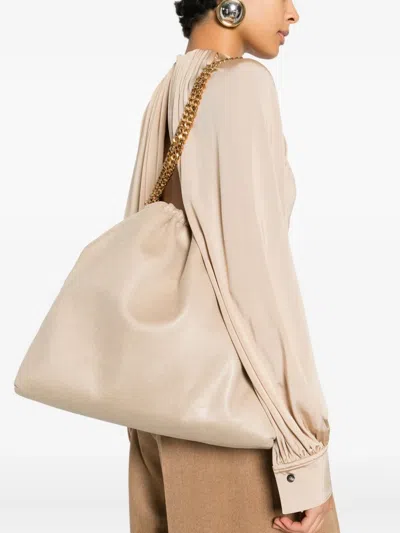 Stella Mccartney Medium Falabella Chain Shoulder Bag In Neutral