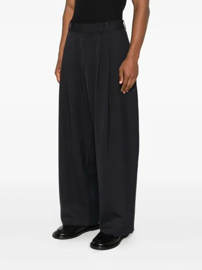 Studio Nicholson Double Pleat Volume Trousers In Black