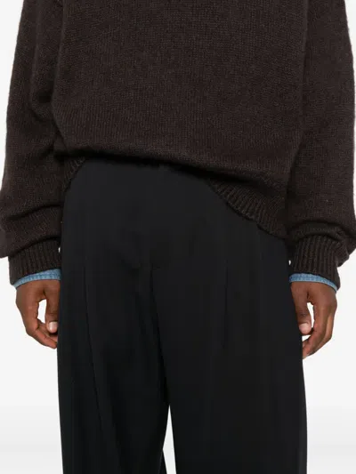 Studio Nicholson Double Pleat Volume Trousers In Black