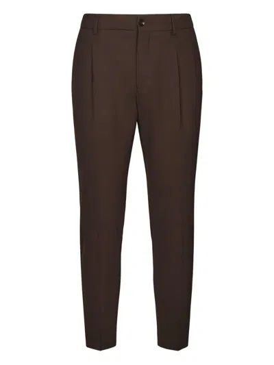 Be Able Pleated-detail Trousers In Brown