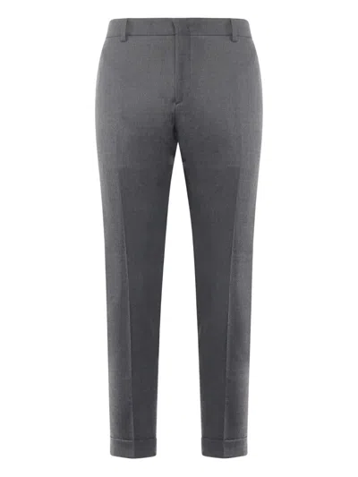 Be Able Tailored Wool-blend Gabardine Trousers In Gray