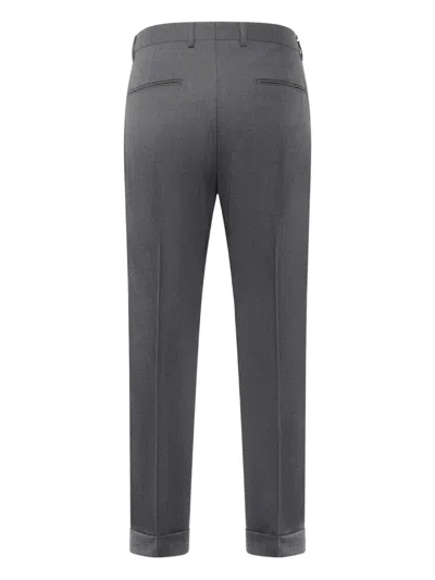 Be Able Tailored Wool-blend Gabardine Trousers In Gray