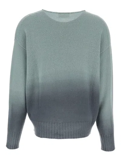 Drumohr Ombre-effect V-neck Sweater In Blue
