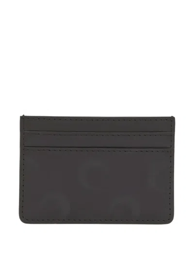 Marine Serre Moon Canvas Cardholder In Gray