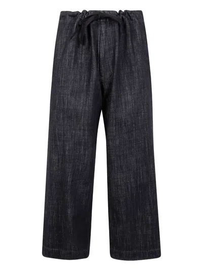 Y's Drawstring Trousers In Blue