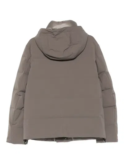Montecore Hooded Button Coat In Gray