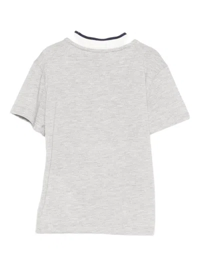 Eleventy Logo-detail T-shirt In Gray