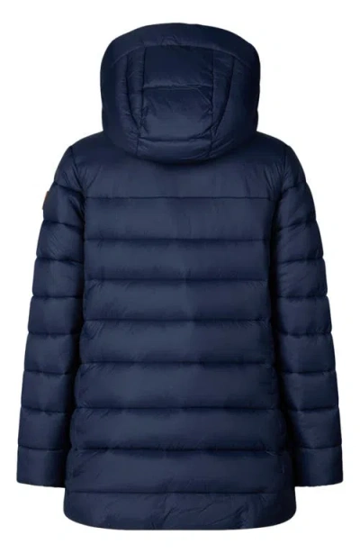 Save The Duck Kids' Meryl Water Repellent Puffer Coat In Blue
