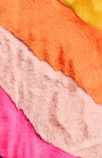 Kurt Geiger London Faux Fur Rainbow Pull Through Scarf