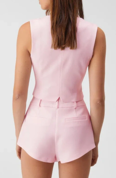 Nasty Gal Tailored Tie Front Vest In Pink