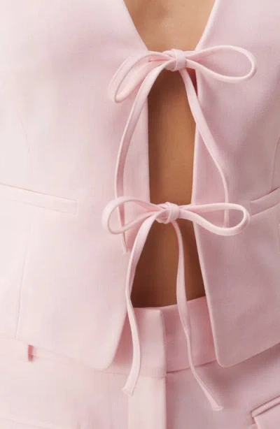 Nasty Gal Tailored Tie Front Vest In Pink