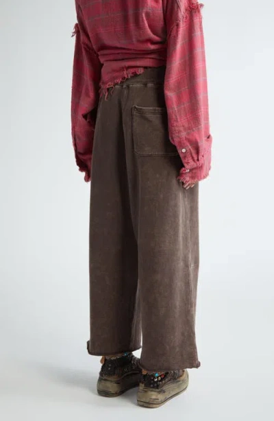 R13 Cotton French Terry Sweatpants In Brown