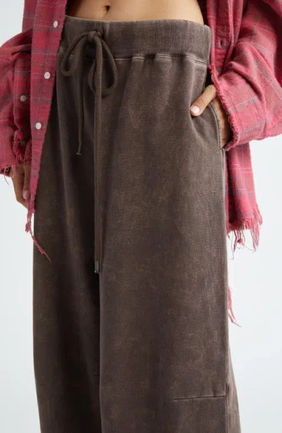 R13 Cotton French Terry Sweatpants In Brown