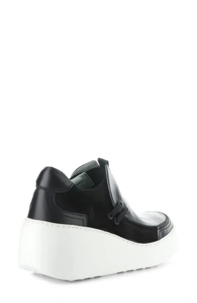 Fly London Davy Platform Wedge Sneaker In Black