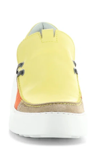 Fly London Davy Platform Wedge Sneaker In Yellow