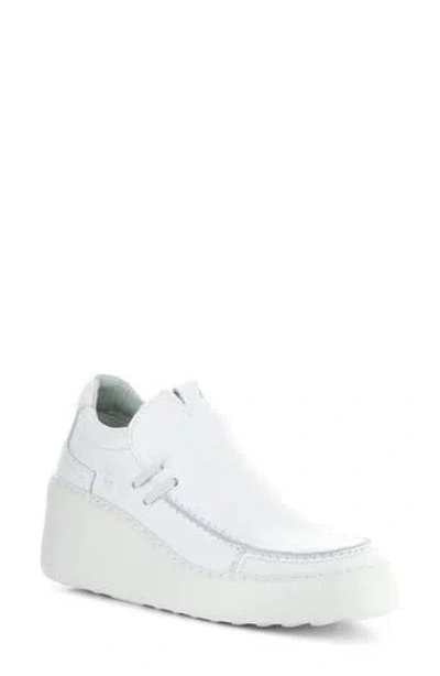 Fly London Davy Platform Wedge Sneaker In White