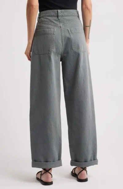 Frame The Cuffed Cotton Utility Pants In Gray
